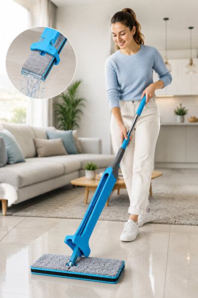 xolo Mikrofiber Mop Paspas Seti Islak Kuru Kullanım Pratik Tak Çıkar Yıkanabi...