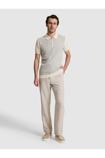 Cacharel Beige Loose Fit Canvas Trousers 50324507-Vr011