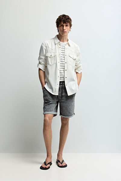LEFTIES Jogger denim bermuda