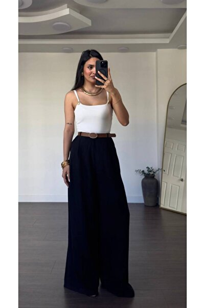 neslihansarıca Pants, Linen Pants, Pants with Belt