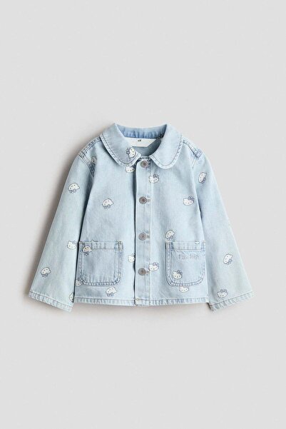 H&M Printed cotton denim jacket
