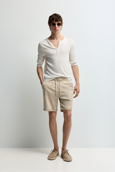 LEFTIES Jogger denim bermuda