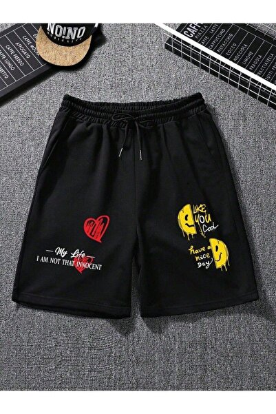 COZYWEAR Printed Men's Black Shorts