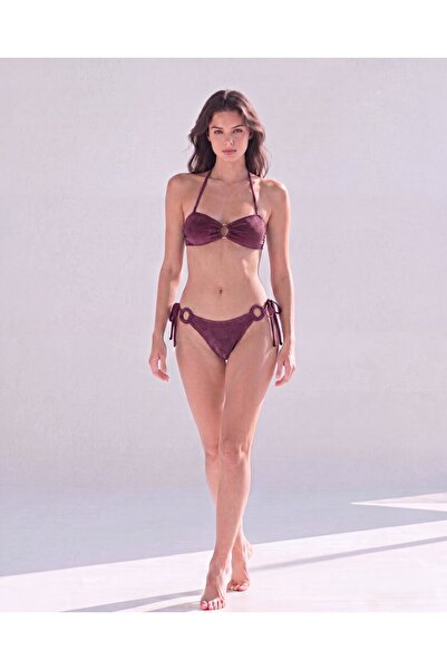 AYS Sleepwear AYS Luna Halka Detaylı Straplez Bikini Takımı