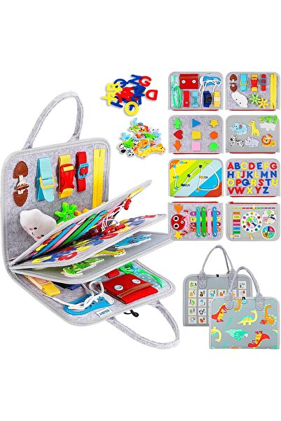 AMERTEER Montessori Busy Book for Toddlers, 20 in 1 Quiet Activity Book with ...