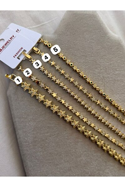 CM Jewelry Ay Aksesuar 14 K kaplama Yıldız Bileklik kararmaz