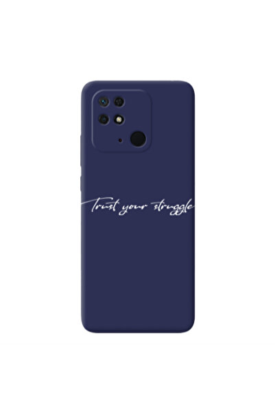 Other Xiaomi Redmi 10C Trust your struggle Dark blue Colored Silicone TPU Θήκη