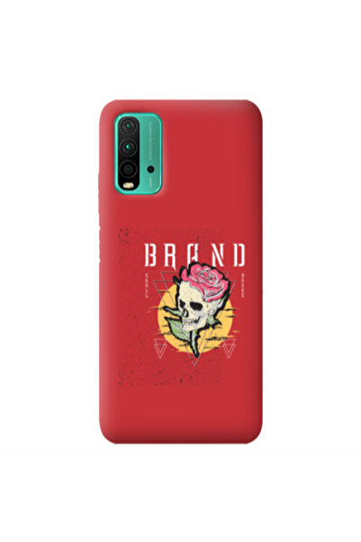 Other Xiaomi Poco M3 Skull Roses Red Colored Silicone TPU Θήκη