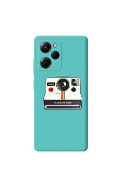 Other Xiaomi Poco X5 Pro Polaroid land camera Turquoise Colored Silicone TPU ...