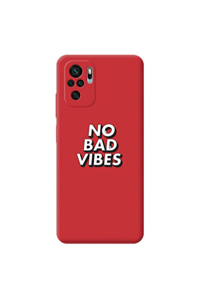 Other Xiaomi Redmi Note 10S No bad vibes Red Colored Silicone TPU Θήκη