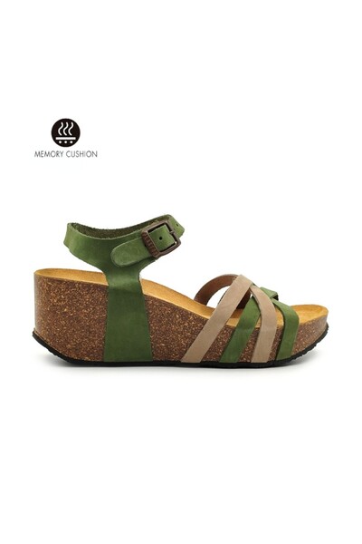 PLAKTON 875921 Nobuck Oliva/Taupe
