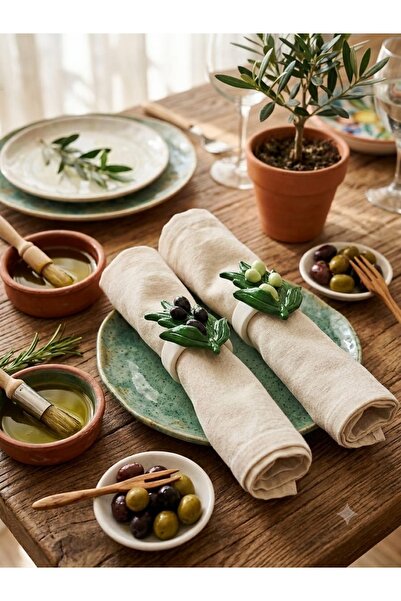 renklidüşler Zeytin Dalı Peçete Halkası