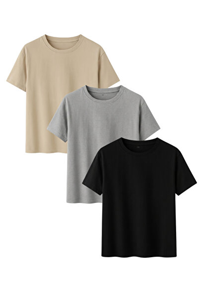 DK DAKSEL Men's 3-Pack Cotton Basic T-Shirt Short Sleeve Comfortable Fit Crew...