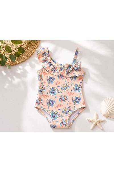 GHAND Girl's Bow One-Piece Swimsuit Sea Beach Pool Swimwear 1-2 2-3 3-4 4-5 5...