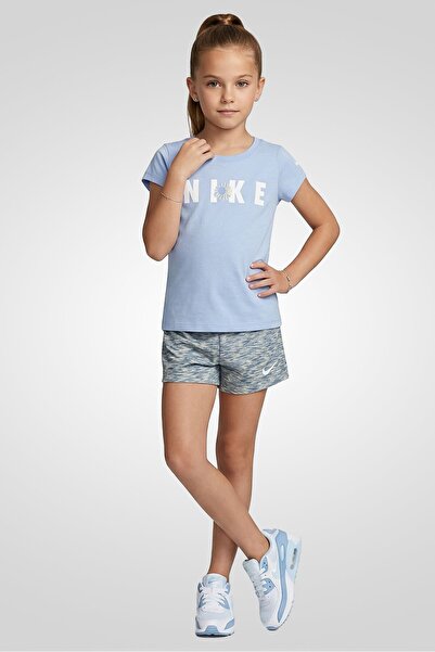 Nike Kids Girl 2 Pcs Brand Logo T-shirt And Shorts Set, Multicolor