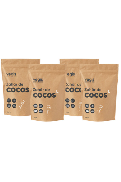 VEGIS Pachet Zahar de Cocos 1kg (4 x 250g)