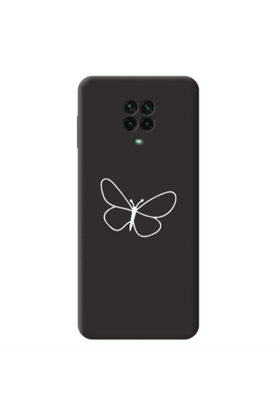 Other Xiaomi Redmi Note 9 Pro butterfly Black Colored Silicone TPU Θήκη