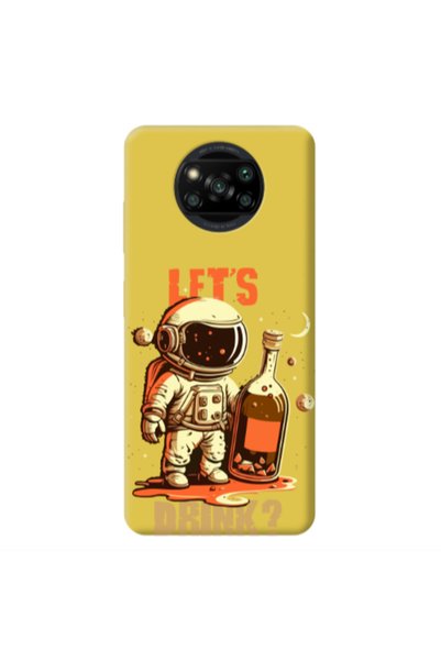Other Xiaomi Poco X3 /X3 Pro Lets drink Yellow Colored Silicone TPU Θήκη