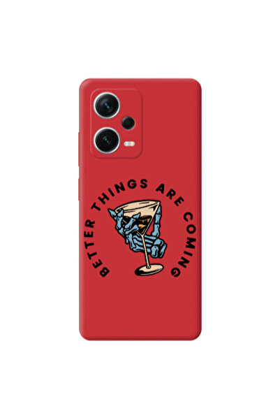 Other Xiaomi Poco X5 Better Things Are Coming Red Colored Silicone TPU Θήκη