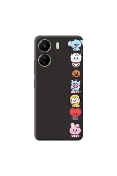 Other Xiaomi Redmi 13C Lovely animals Black Colored Silicone TPU Θήκη
