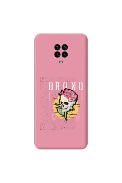 Other Xiaomi Redmi Note 9 Pro Skull Roses Pink Colored Silicone TPU Θήκη