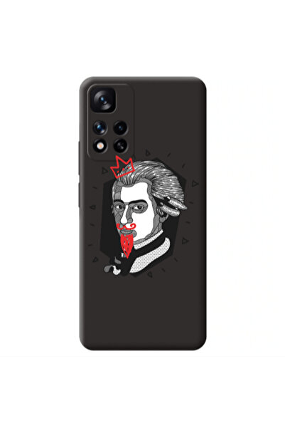 Other Xiaomi Redmi Note 11 Pro 5G Bearded Black Colored Silicone TPU Θήκη