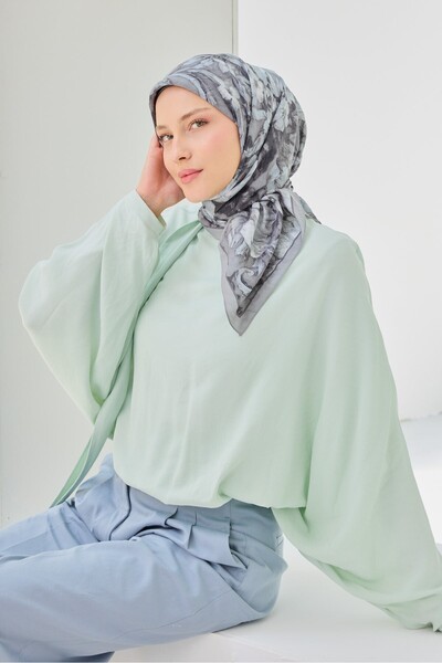 Silk Home Velora Scarf Fleur Dark Gray