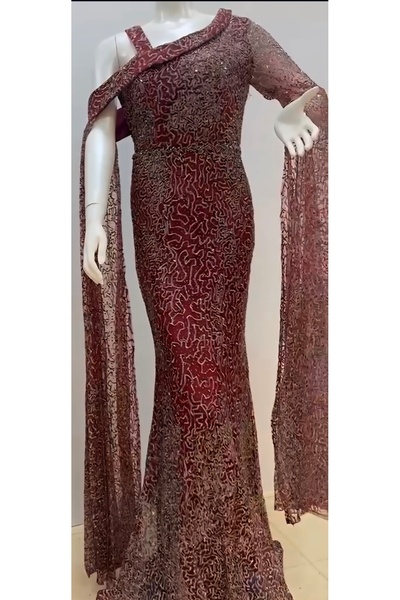 ceneric Women's Elegant Long Evening Dress for Wedding and Graduation Two Ton...