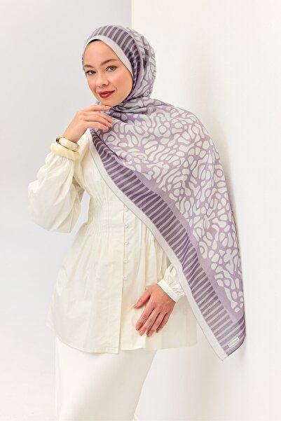 Silk Home شال تينسل مونار باللون الأرجواني المرجاني