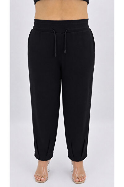 ZANESSİ FASHION Plus Size Loose Fit Cashmere Women's Trousers