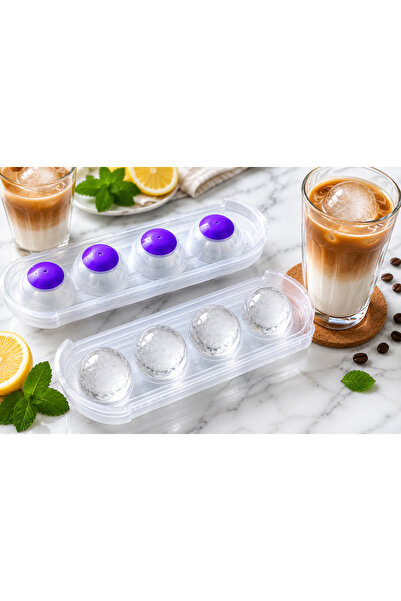 ARVALE 4-Piece Silicone Ice Sphere Mold – Round Ice Ball Making Mold – Large ...