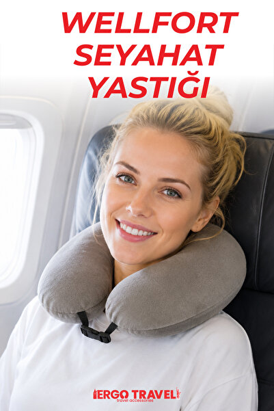 ergo travel Wellfort Orthopedic Travel Pillow Visco Travel Pillow with Neck S...