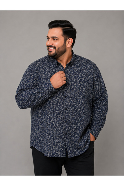 ANNEX Large Size Cotton Long Sleeve Men's Shirt