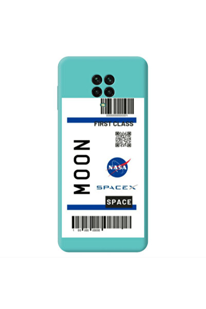 Other Xiaomi Redmi Note 9 Pro Moon spacex Turquoise Colored Silicone TPU Θήκη