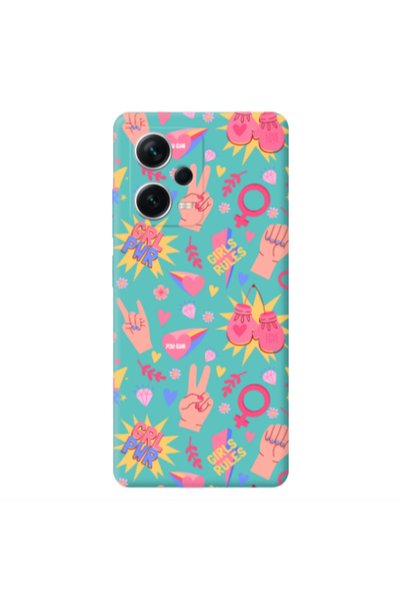 Other Xiaomi Poco X5 Grl Pwr 2 Turquoise Colored Silicone TPU Θήκη