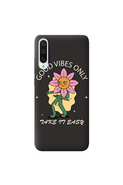 Other Xiaomi Mi 9 Lite Good Vibes Only Black Colored Silicone TPU Θήκη