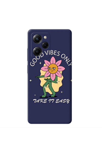 Other Xiaomi Poco X5 Pro Good Vibes Only Dark blue Colored Silicone TPU Θήκη