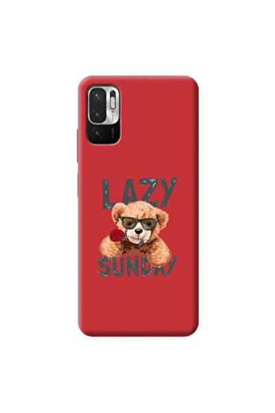 Other Xiaomi Redmi Note 10 Pro 5G Lazy sunday Red Colored Silicone TPU Θήκη