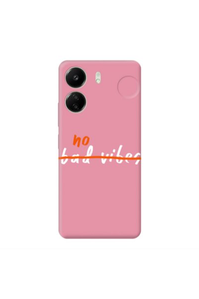 Other Xiaomi Redmi 13C No bad vibes 2 Pink Colored Silicone TPU Θήκη