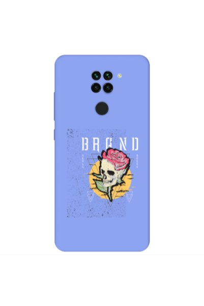 Other Xiaomi Redmi Note 9 Skull Roses Light Purple Colored Silicone TPU Θήκη