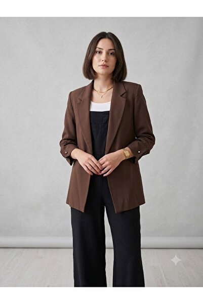 centilmen Mare Sole Pocket Detailed Buttonless Half Sleeve Jacket 300