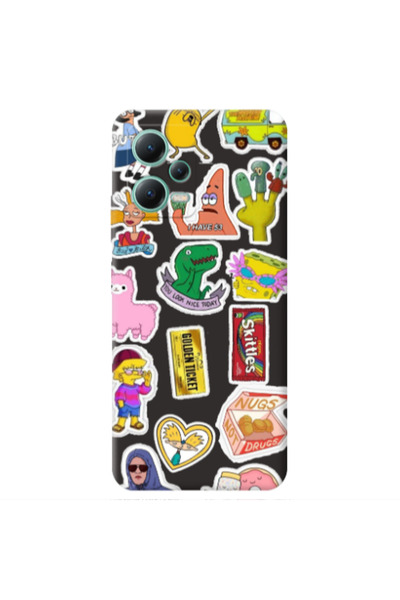 Other Xiaomi Redmi Note 12 Pro 5G best cartoons Black Colored Silicone TPU Θήκη