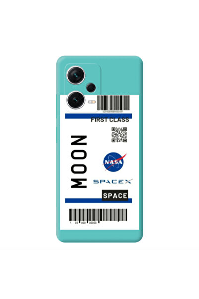 Other Xiaomi Poco X5 Moon spacex Turquoise Colored Silicone TPU Θήκη
