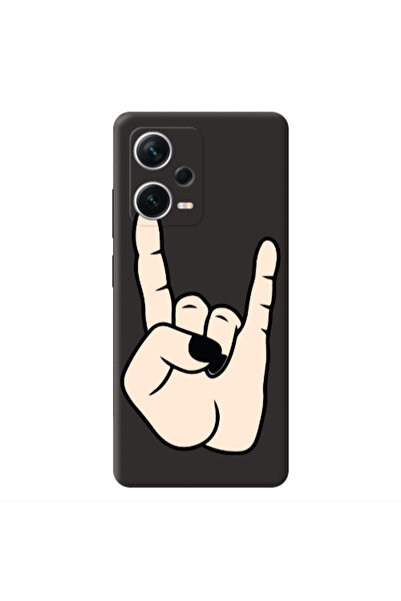Other Xiaomi Poco X5 Rock Black Colored Silicone TPU Θήκη