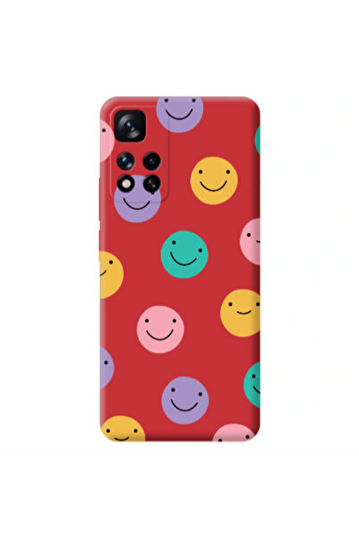 Other Xiaomi Redmi Note 11 Pro 5G Colorful smiles Red Colored Silicone TPU Θήκη