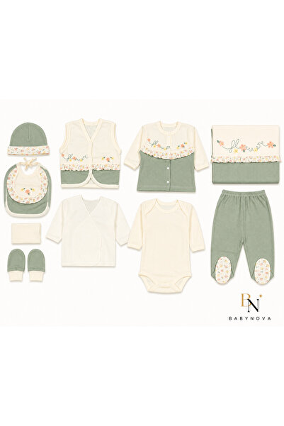 babyist Babynova Premium 10-Piece Baby Hospital Discharge Set |   Flower Coll...