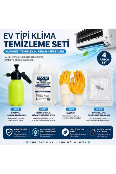 212 Isıtma ve Soğutma Ev Tipi Klima Temizleme ve Bakım Seti