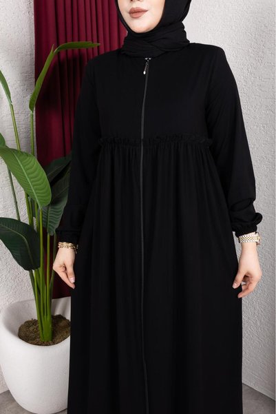 Işıltı Ferace Medina Silk Roba with Berrak Ferace