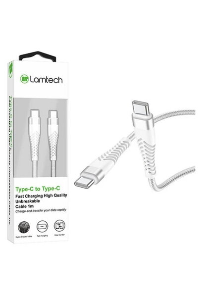 Other Cablu Lamtech Type-C la Type-C, 1m, încărcare și transfer de date, culo...