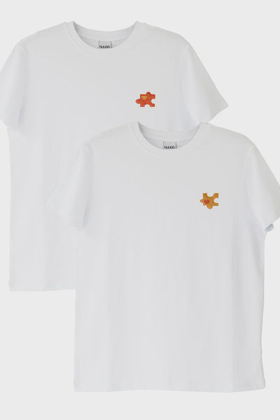 NUUGG Puzzle Piece Couple Combination T-Shirt - Valentine's Day Gift